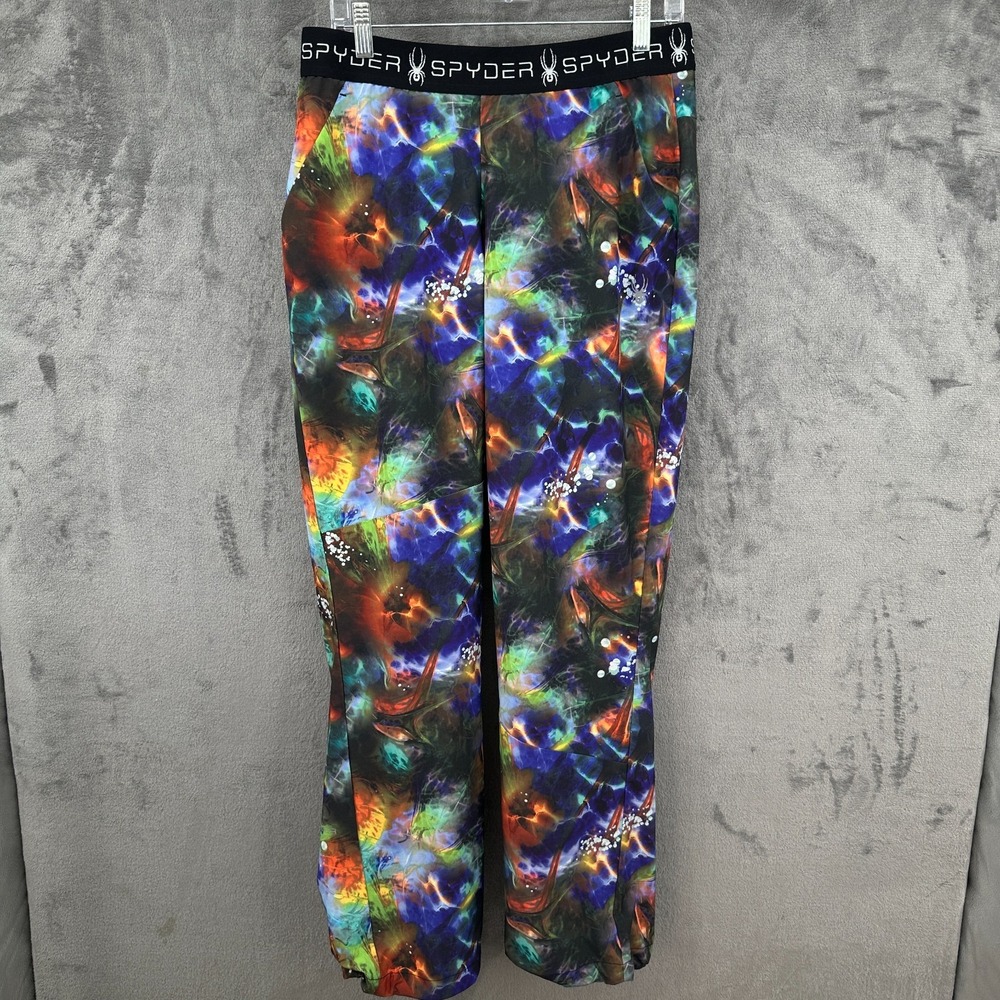 Spyder Dawn Pants Cosmic Tye‎ Dye Print Skiing Snowboarding Womens Large Pockets